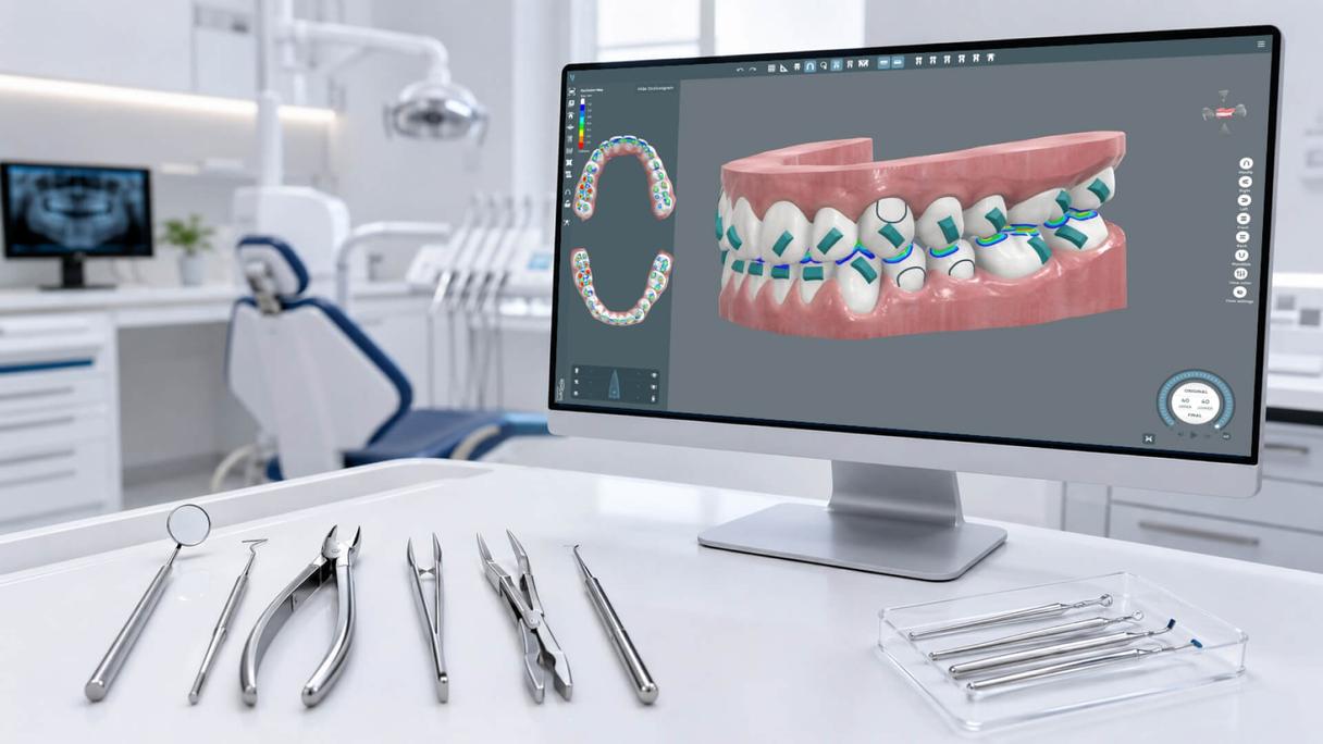 The modern orthodontic toolkit combines hand instruments, clinical equipment, and digital tools. Orthodontic tools and equipment used in a modern orthodontic practice